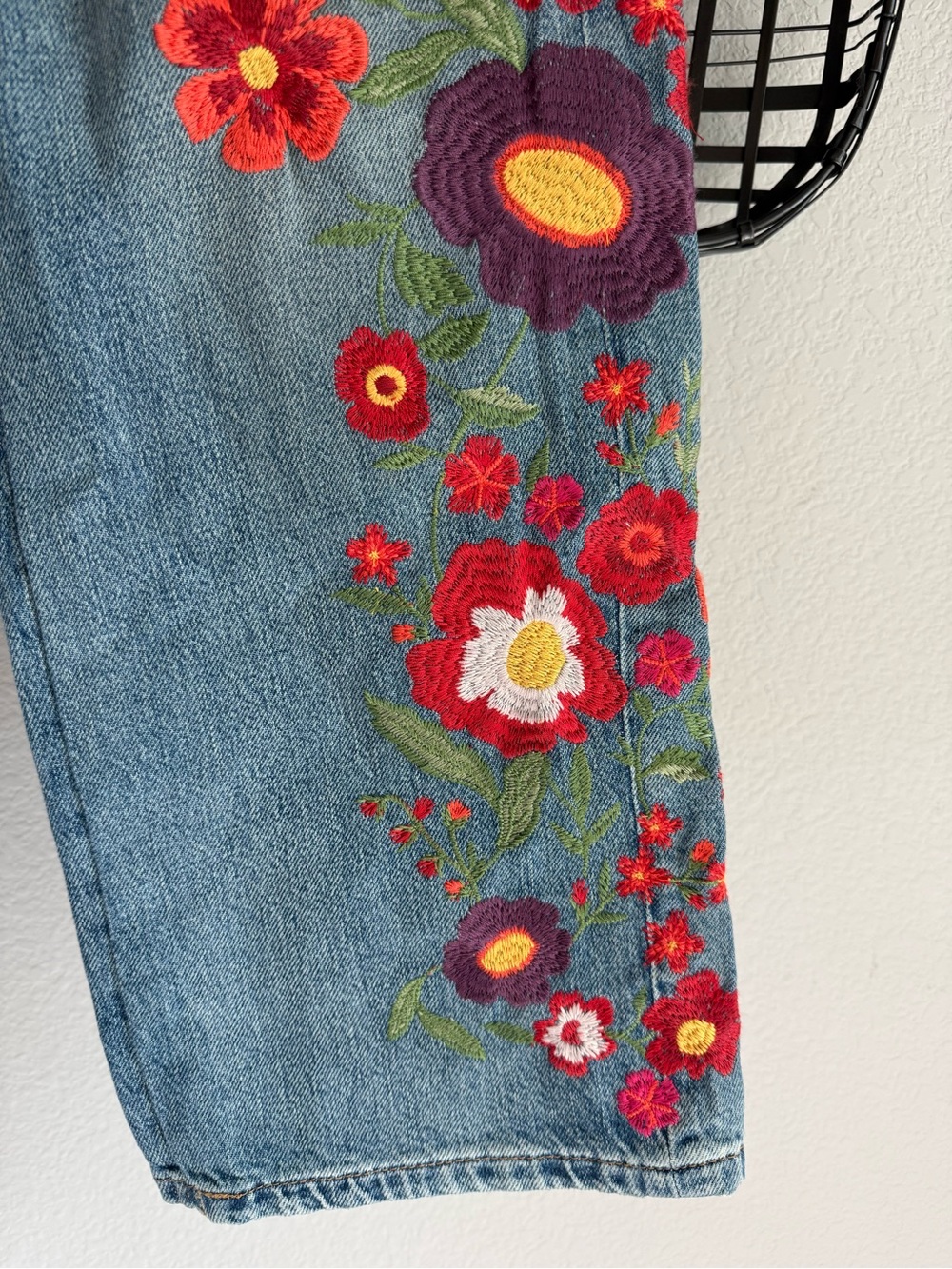 Free people We The Free Willow Floral Embroidered Jeans - Picture 3 of 8